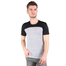 KAOS POLOS Kaos Pria Katun Tshirt Fashion Half Small Line Hitam