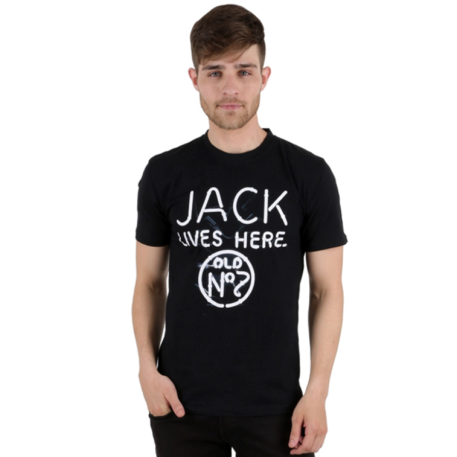 KAOS MOTIF Kaos Pria Katun Tshirt Jack Lives Here Hitam 1 ok_cotton_jack_lives_here_hx_0