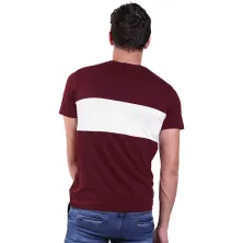 KAOS KANTONG Kaos Pria Katun Tshirt Line Pocket Maroon