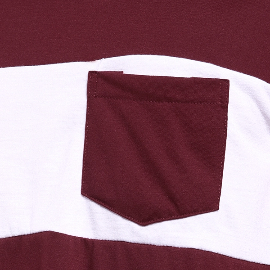 KAOS KANTONG Kaos Pria Katun Tshirt Line Pocket Maroon 3 ok_cotton_line_pocket_mo_2