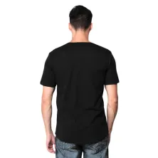 KAOS POLOS Kaos Pria Katun Tshirt Satu Garis Hitam