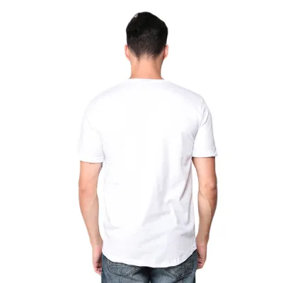 KAOS POLOS Kaos Pria Katun Tshirt Satu Garis Putih 2 ok_cotton_one_line_px_1