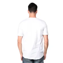 KAOS POLOS Kaos Pria Katun Tshirt Satu Garis Putih