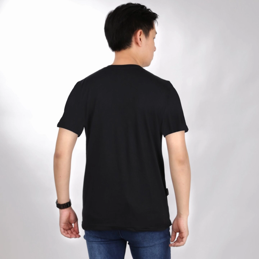 KAOS KANTONG KAOS PRIA ONECK PENDEK KATUN POCKET REVEAL HEART TSHIRT OBLONG HITAM 3 ok_cotton_pocket_reveal_heart_hx1