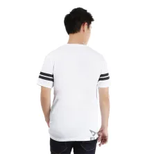 KAOS POLOS Kaos Pria Katun Tshirt Side Double Line Putih