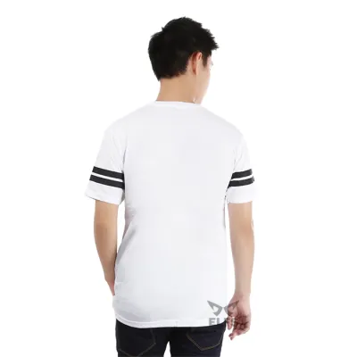 KAOS POLOS Kaos Pria Katun Tshirt Side Double Line Putih 2 ok_cotton_side_double_line_px_1
