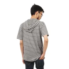 KAOS HOODIE HOODIE PRIA SALUR KECIL ABU MUDA