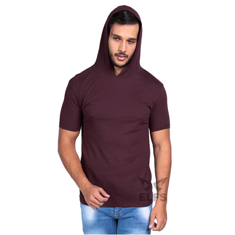 KAOS HOODIE Kaos Hoodie Pria Polos Maroon 2 ok_kaos_hoodie_polos_mo_1