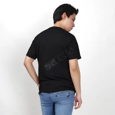 KAOS POLOS KAOS PRIA O-NECK TERRY T-SHIRT OBLONG POLOS HITAM 2 ok_kaos_tangan_pendek_hx1