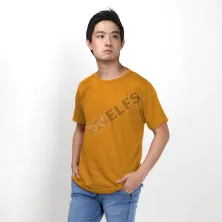 KAOS POLOS KAOS PRIA ONECK TERRY TSHIRT OBLONG POLOS KUNING TUA