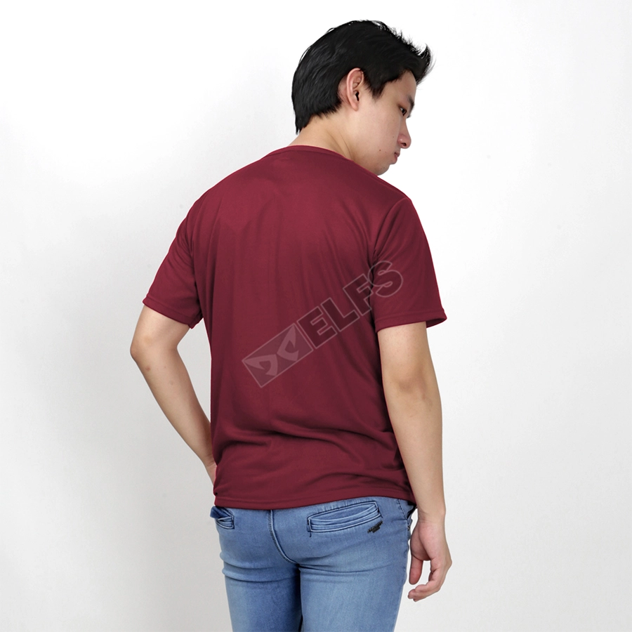 KAOS POLOS KAOS PRIA O-NECK TERRY T-SHIRT OBLONG POLOS MAROON<br> 2 ok_kaos_tangan_pendek_mo1