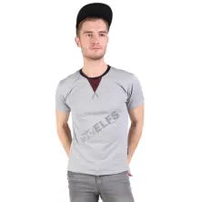 KAOS POLOS Kaos Pria Terry Tshirt Suede Triangle 6O Abu Muda