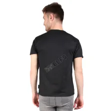 KAOS POLOS Kaos Pria Terry Tshirt Suede Triangle 6O Hitam