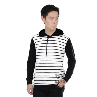 LENGAN PANJANG HOODIE Kaos Hoodie Pria Lengan Panjang Garis Kecil Hitam 1 okj_kaos_hoodie_garis_kecil_hx_0