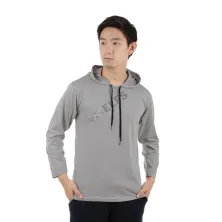 LENGAN PANJANG HOODIE Kaos Hoodie Pria Lengan Panjang Misty Longsleeves Hoody Abu Muda