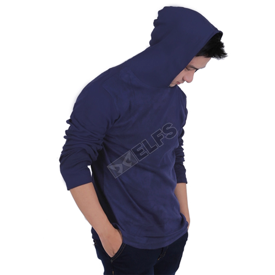 LENGAN PANJANG HOODIE Kaos Hoodie Pria Lengan Panjang Polos Biru Dongker 2 okj_kaos_hoodie_polos1_copy