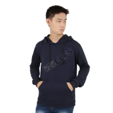 LENGAN PANJANG HOODIE Kaos Hoodie Pria Lengan Panjang Wafer Longsleeves Hoody Biru Dongker