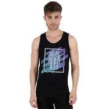 SINGLET CASUAL Kaos Singlet Pria Katun Hello Monday Hitam