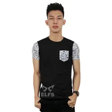 KAOS KANTONG Kaos Pria Spandek Tshirt Kantong Painter Hitam