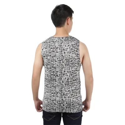 SINGLET CASUAL Kaos Singlet Pria Tanktop Spandex Fullprint Brick Putih 2 oxo_fullprint_brick_px_01_copy