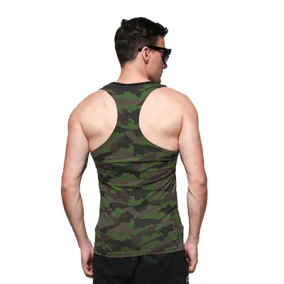 SINGLET CASUAL Kaos Singlet Pria Katun Loreng Army Hijau Army 2 oxo_spandex_cotton_loreng_ia_1