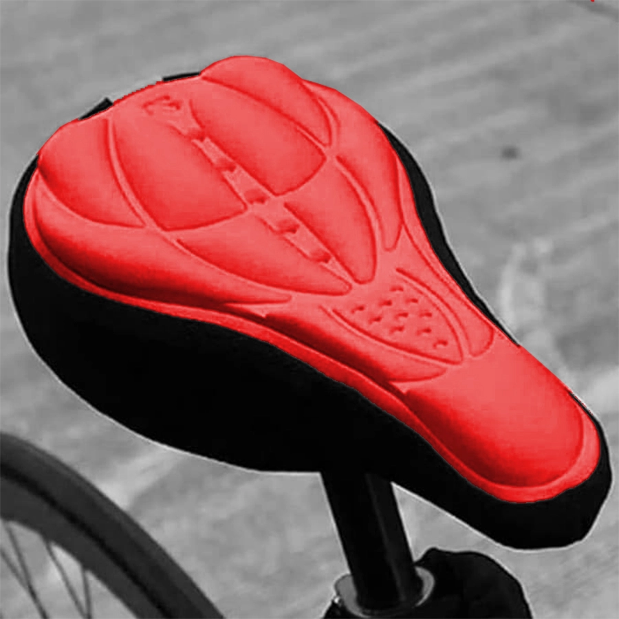 HELM & ALAS HELM Sarung Jok Sepeda 3D Gel Bike Saddle Cover Merah Cabe 4 padding_gel_sepeda_mc3