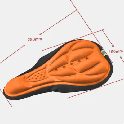 HELM & ALAS HELM Sarung Jok Sepeda 3D Gel Bike Saddle Cover Orange 3 padding_gel_sepeda_or2