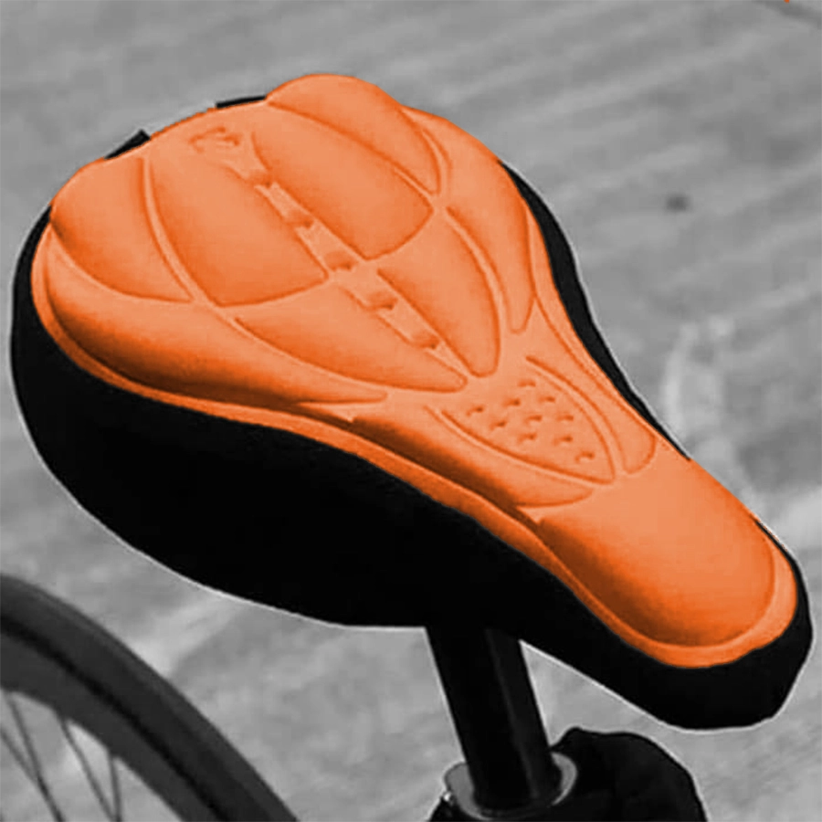 HELM & ALAS HELM Sarung Jok Sepeda 3D Gel Bike Saddle Cover Orange 4 padding_gel_sepeda_or3