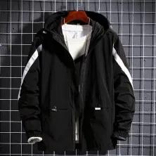 HOODIE & JAKET PARASUT Jaket Parasut Pria Parka Windbreaker Yohji Yamamoto Hitam