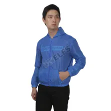 JAKET TRAINING Jaket Pria Parasut Transparan Ultra Light Weigt Biru Tua