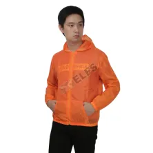 JAKET TRAINING Jaket Pria Parasut Transparan Ultra Light Weigt Orange