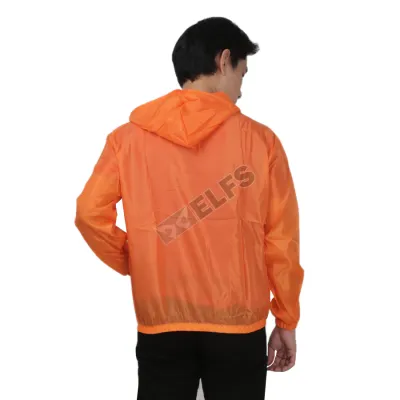 JAKET TRAINING Jaket Pria Parasut Transparan Ultra Light Weigt Orange 3 parasut_transparant_or3