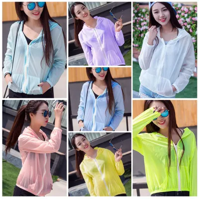 JAKET TRAINING JAKET TRANSPARAN KOREA HOODIE WANITA PARASUT FASHION SPORT BIRU MUDA 5 parasut_transparant_wanita_bm0