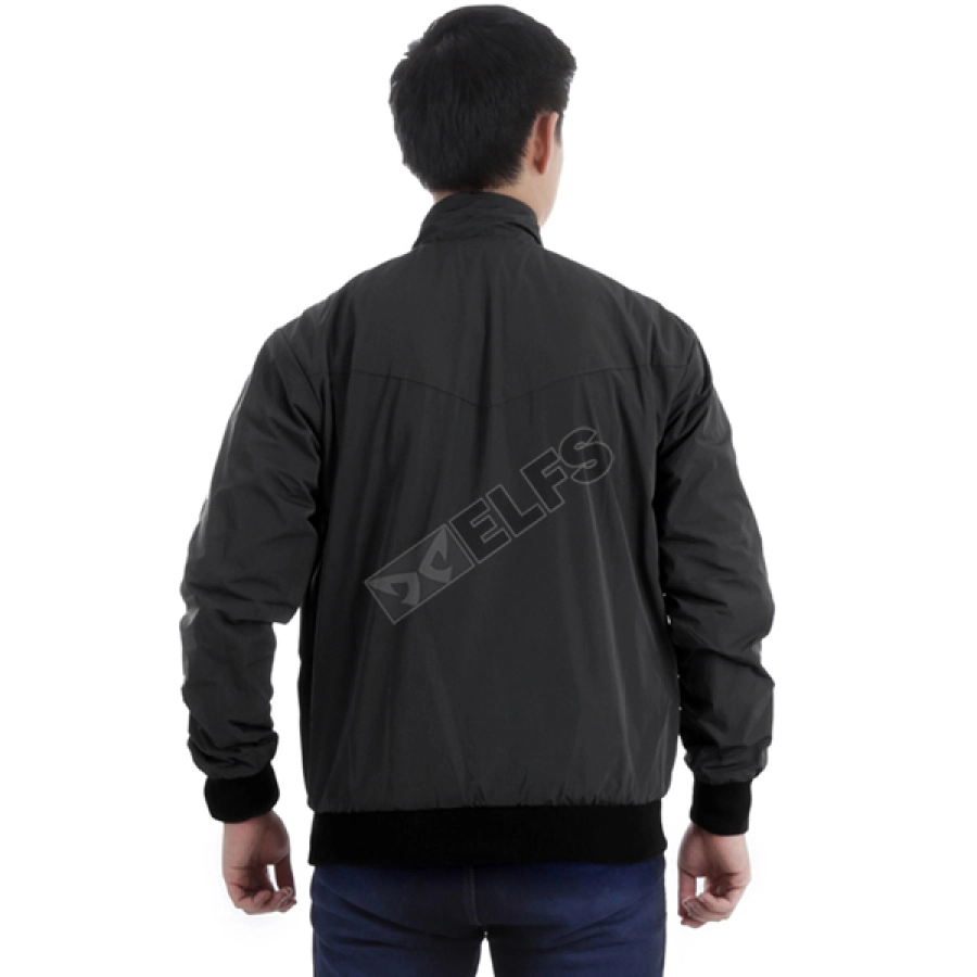 HOODIE & JAKET PARASUT Jaket Pria Parasut Seleting Tinggi Abu Tua 3 parasut_water_resistant_fullzip_at_2_copy