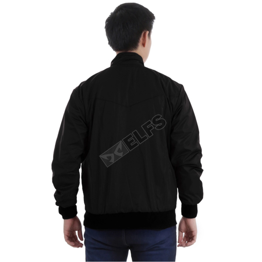 HOODIE & JAKET PARASUT Jaket Pria Parasut Seleting Tinggi Hitam 3 parasut_water_resistant_fullzip_hx_2_copy