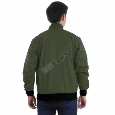 HOODIE & JAKET PARASUT Jaket Pria Parasut Seleting Tinggi Hijau Army 3 parasut_water_resistant_fullzip_ia_2