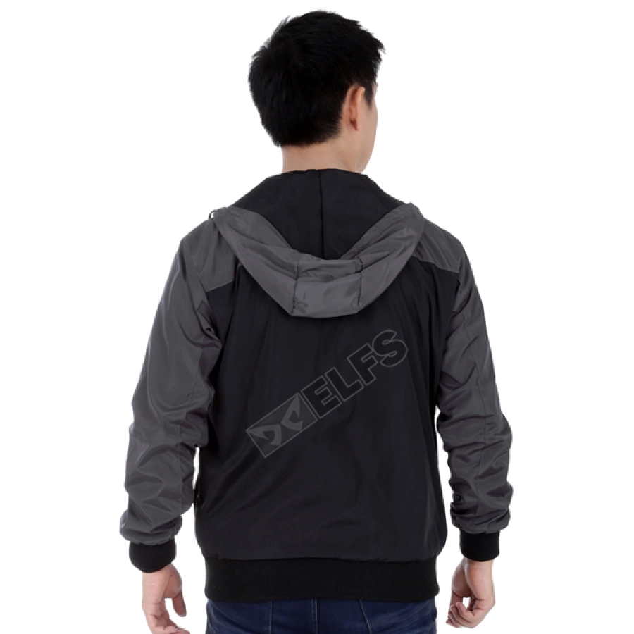 HOODIE & JAKET PARASUT Jaket Parasut Water Resistant Hoodie Black Abu Tua 3 parasut_water_resistant_hoodie_black_at_2_copy