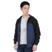 HOODIE & JAKET PARASUT Jaket Parasut Water Resistant Hoodie Navy Hitam