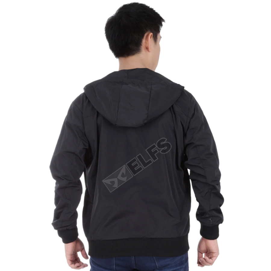 HOODIE & JAKET PARASUT Jaket Parasut Water Resistant Hoodie Simple Hitam 3 parasut_water_resistant_hoodie_simple_hx_2_copy