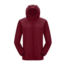 JAKET TRAINING Jaket Pria Lipat Parasut Water Resistant Simple Maroon