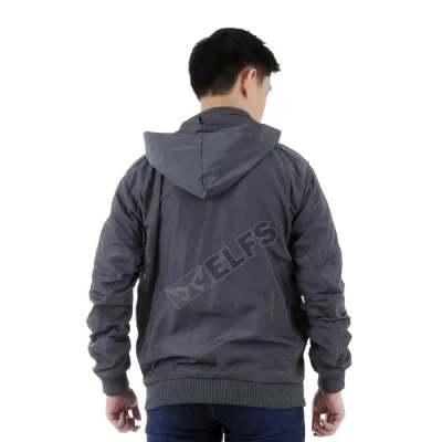 JAKET PARKA Jaket Parasut Water Resistant Semi Parka Polos Abu Tua 4 parasut_water_resistant_semi_parka_polos_at_3_copy