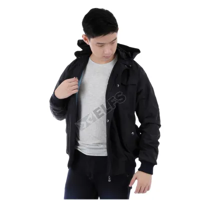 JAKET PARKA Jaket Parasut Water Resistant Semi Parka Polos Hitam 3 parasut_water_resistant_semi_parka_polos_hx_2_copy