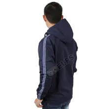 HOODIE & JAKET PARASUT Jaket Parasut Pria Wind Breaker White List Biru Dongker