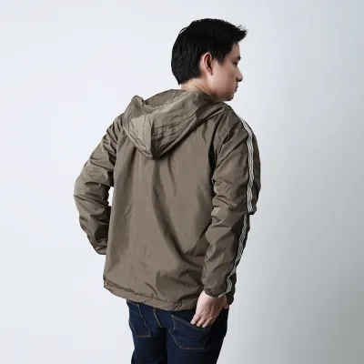 HOODIE & JAKET PARASUT JAKET PARASUT PRIA WIND BREAKER WHITE LIST KHAKI 3 parasut_wind_breaker_white_list_kh2