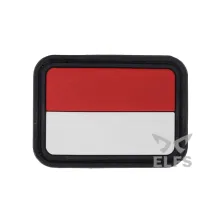 KARABINER Patch Rubber Velcro Indonesia Polisi Putih