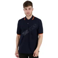 POLOSHIRT POLOS Poloshirt Lacost Basic Orange Biru Dongker