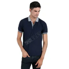 POLOSHIRT KOMBINASI Poloshirt Lacost Neck Abu Muda Biru Dongker