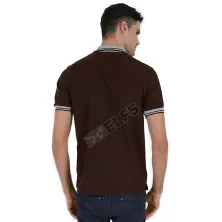 POLOSHIRT KOMBINASI Poloshirt Lacost Neck Abu Muda Coklat Tua