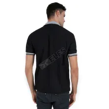 POLOSHIRT KOMBINASI Poloshirt Lacost Neck Abu Muda Hitam