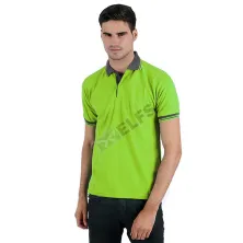 POLOSHIRT KOMBINASI POLOSHIRT LACOST NECK ABU TUA HIJAU STABILO